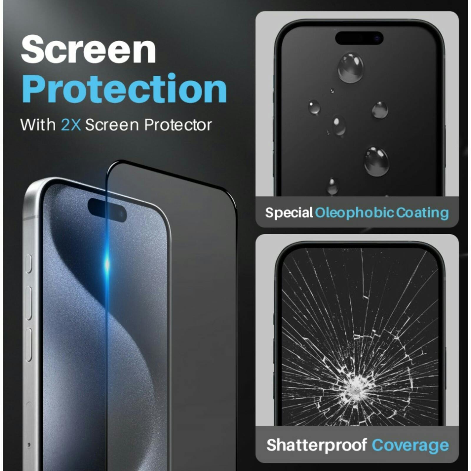 Northjo iPhone 15 Pro Max 5-in-1 Protection Bundel Transparant