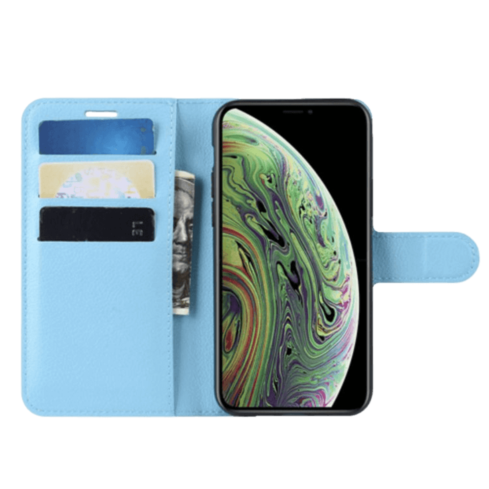 Mocaa iPhone 11 Pro Portemonnee Hoesje Pasjes Blauw