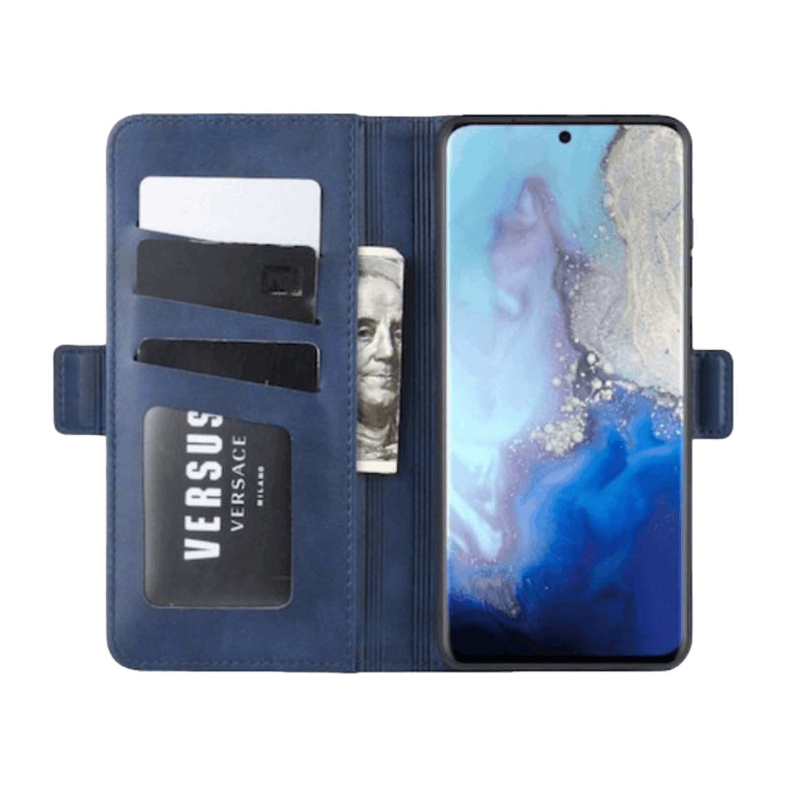 Comfycase Samsung Galaxy S20 Bookcase Beschermhoesje Blauw