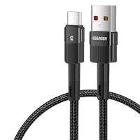 Essager USB naar USB-C Charge + Datakabel Zwart 1m