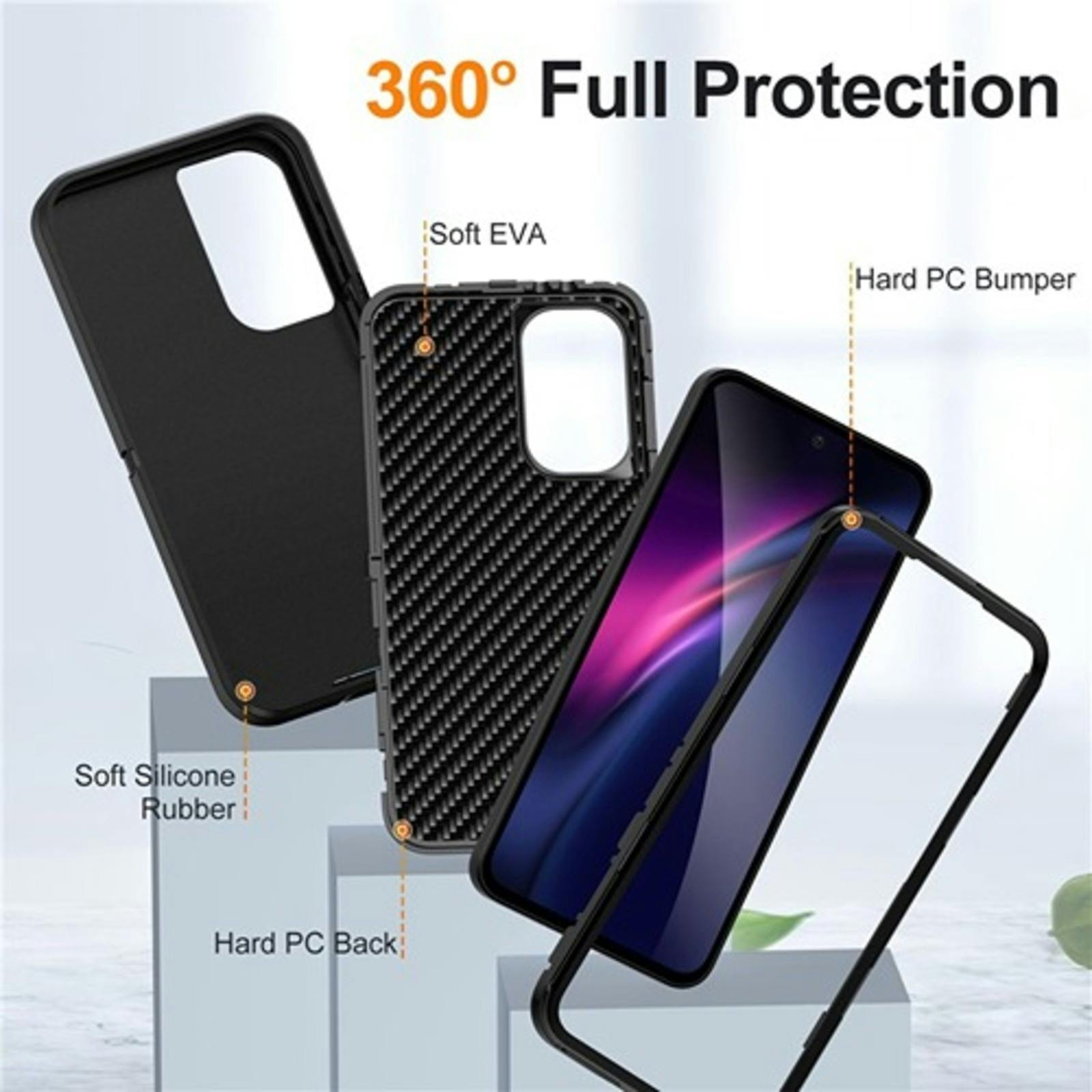 CaseBody Samsung Galaxy A56 Armor Case Zwart