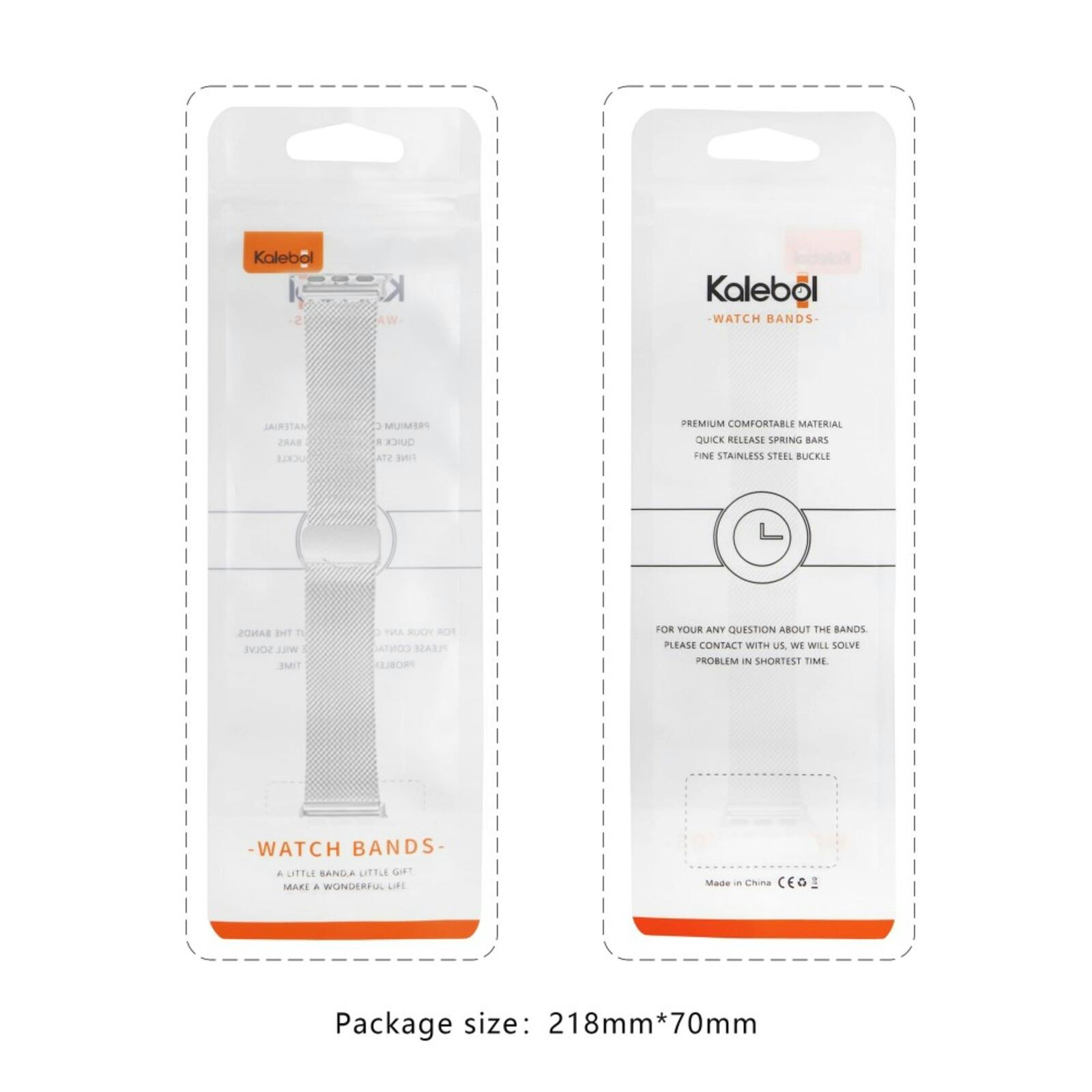 Kalebol Apple Watch Milanees Bandje 45-46mm Zwart