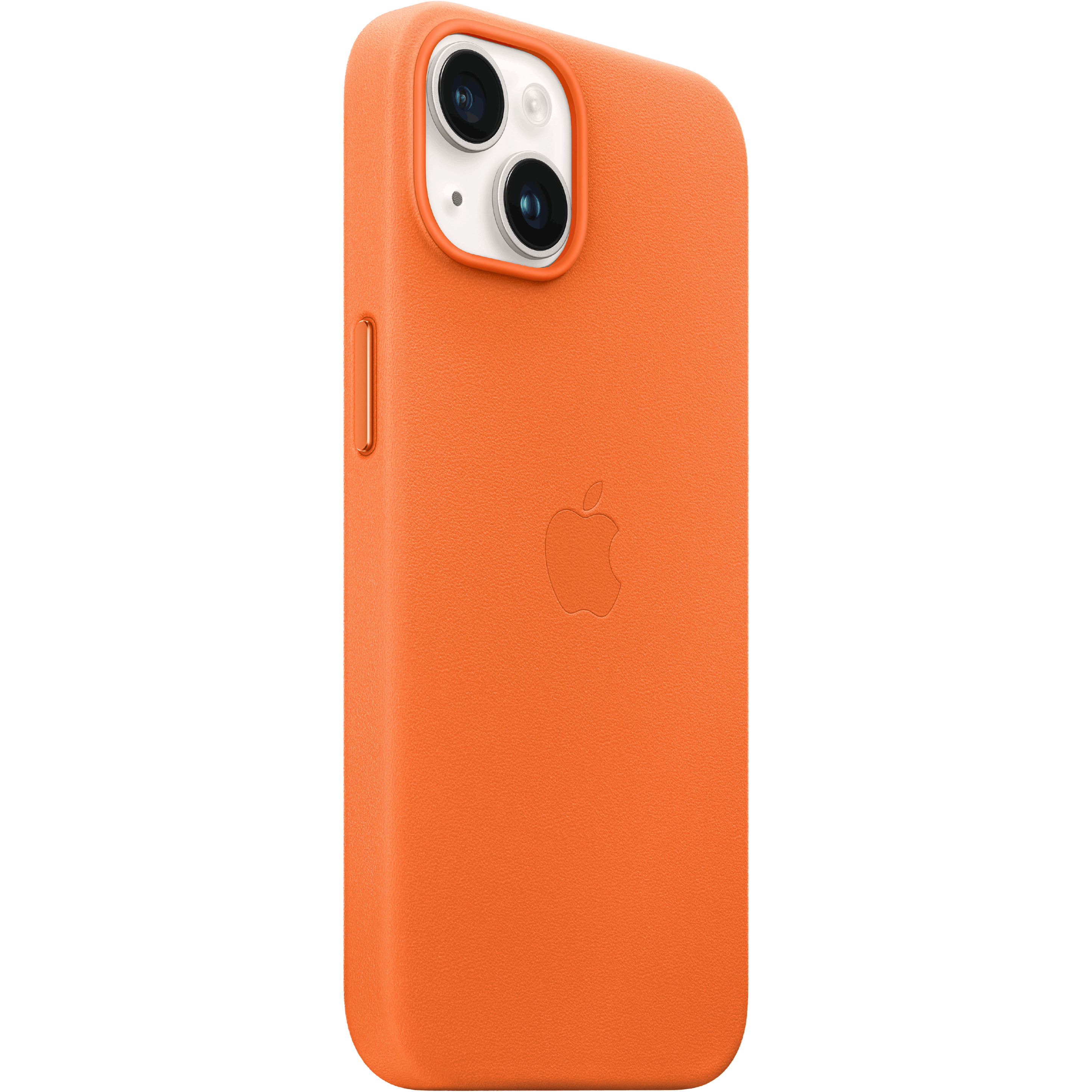 Apple iPhone 14 Plus Leren MagSafe Hoesje Oranje
