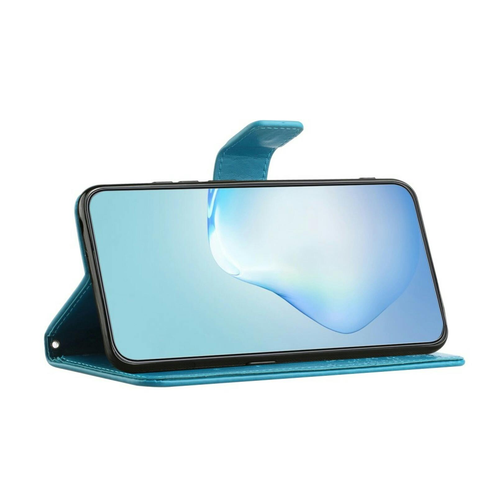 Comfycase Samsung Galaxy A35 Bookcase Hoesje Uiltjes Blauw