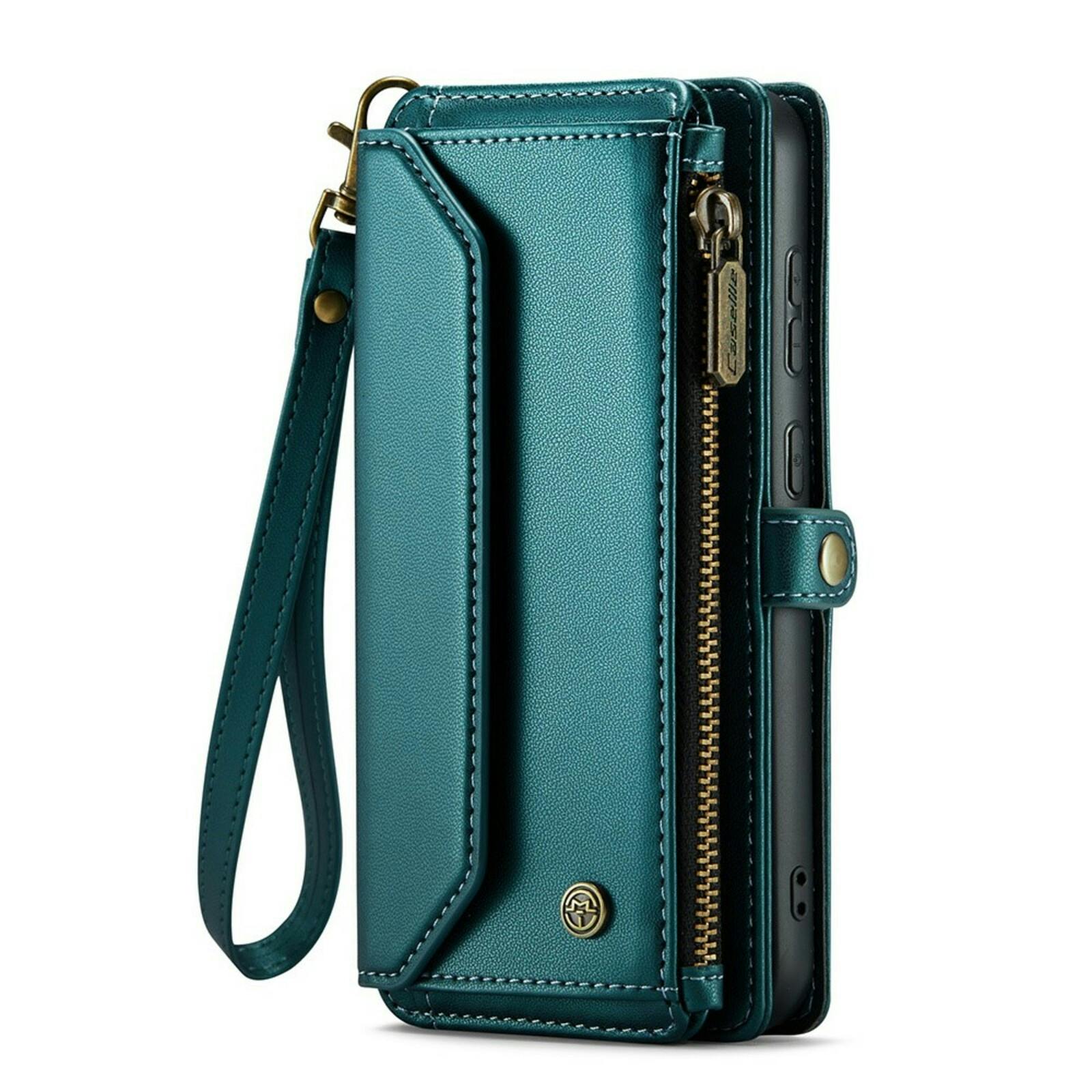 Caseme Samsung S23 FE Clutch Wallet met Koord Groen