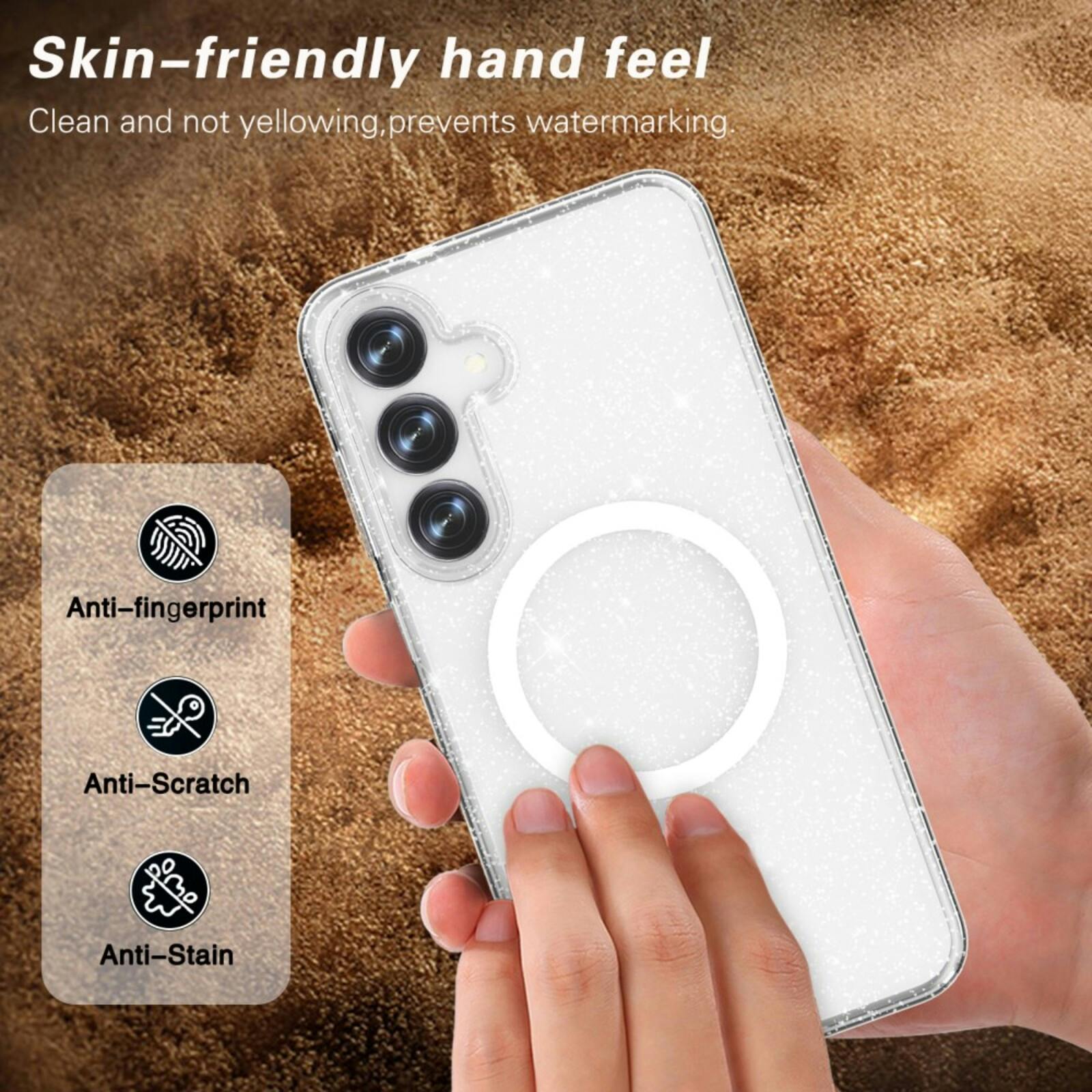 Mocaa Samsung S25 Plus Glitz MagSafe Beschermhoesje Transparant