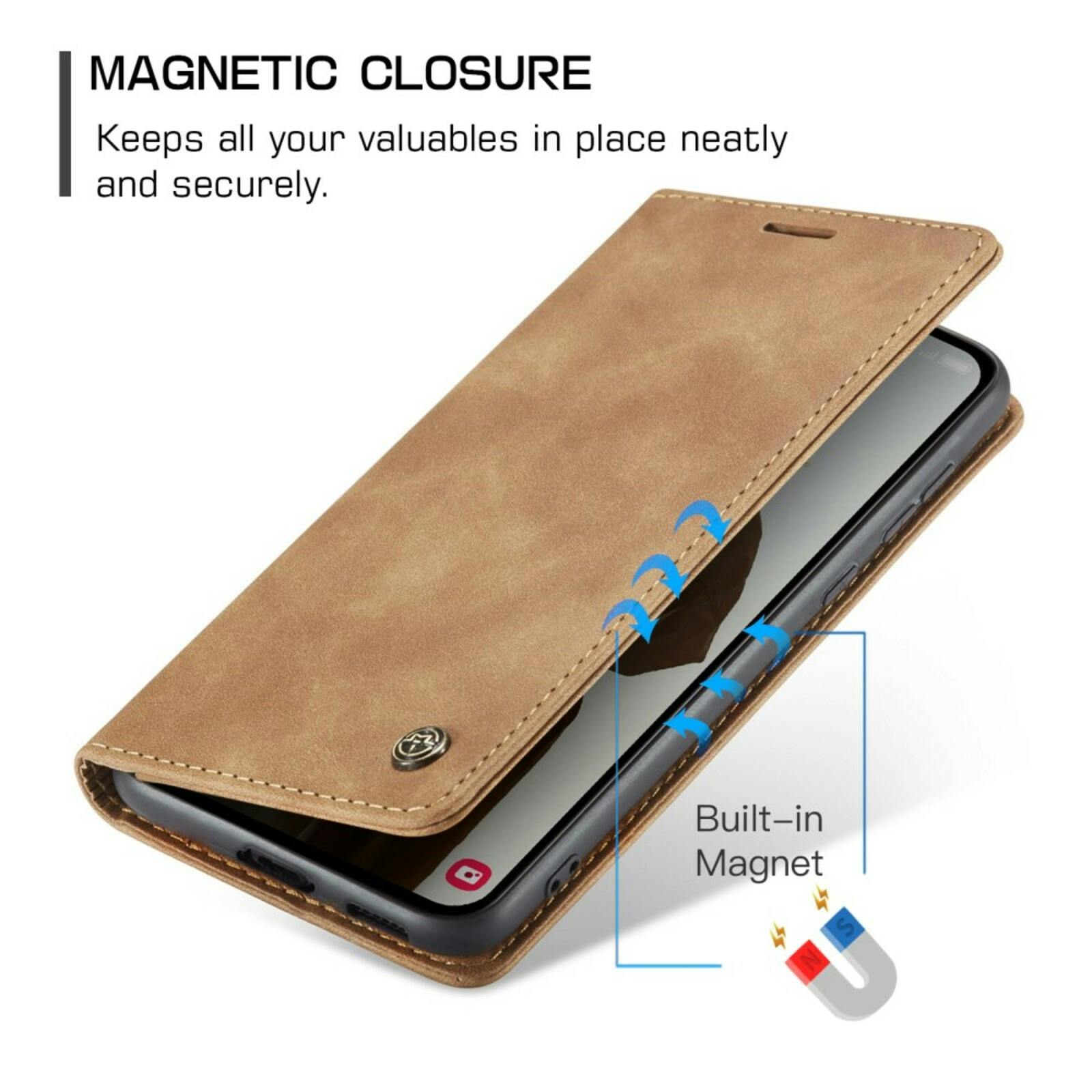 Caseme Samsung A55 Business Bookcase Hoesje Bruin