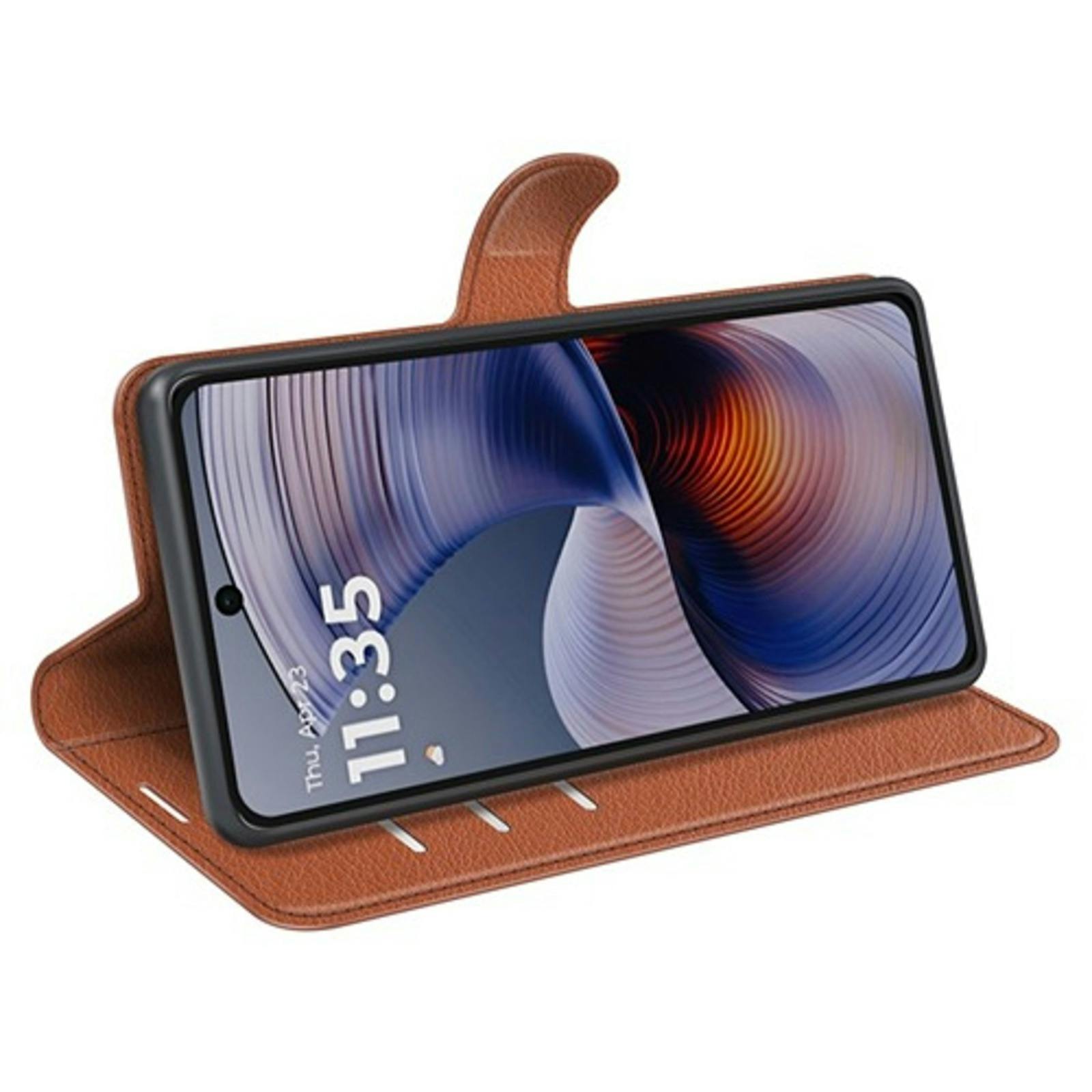 Mocaa Motorola Moto G55 5G Slim-Fit Bookcase Bruin