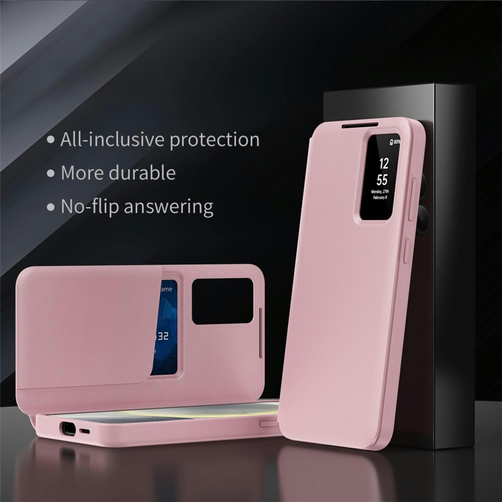 CaseBody Samsung Galaxy S24 Smart Cover Roze