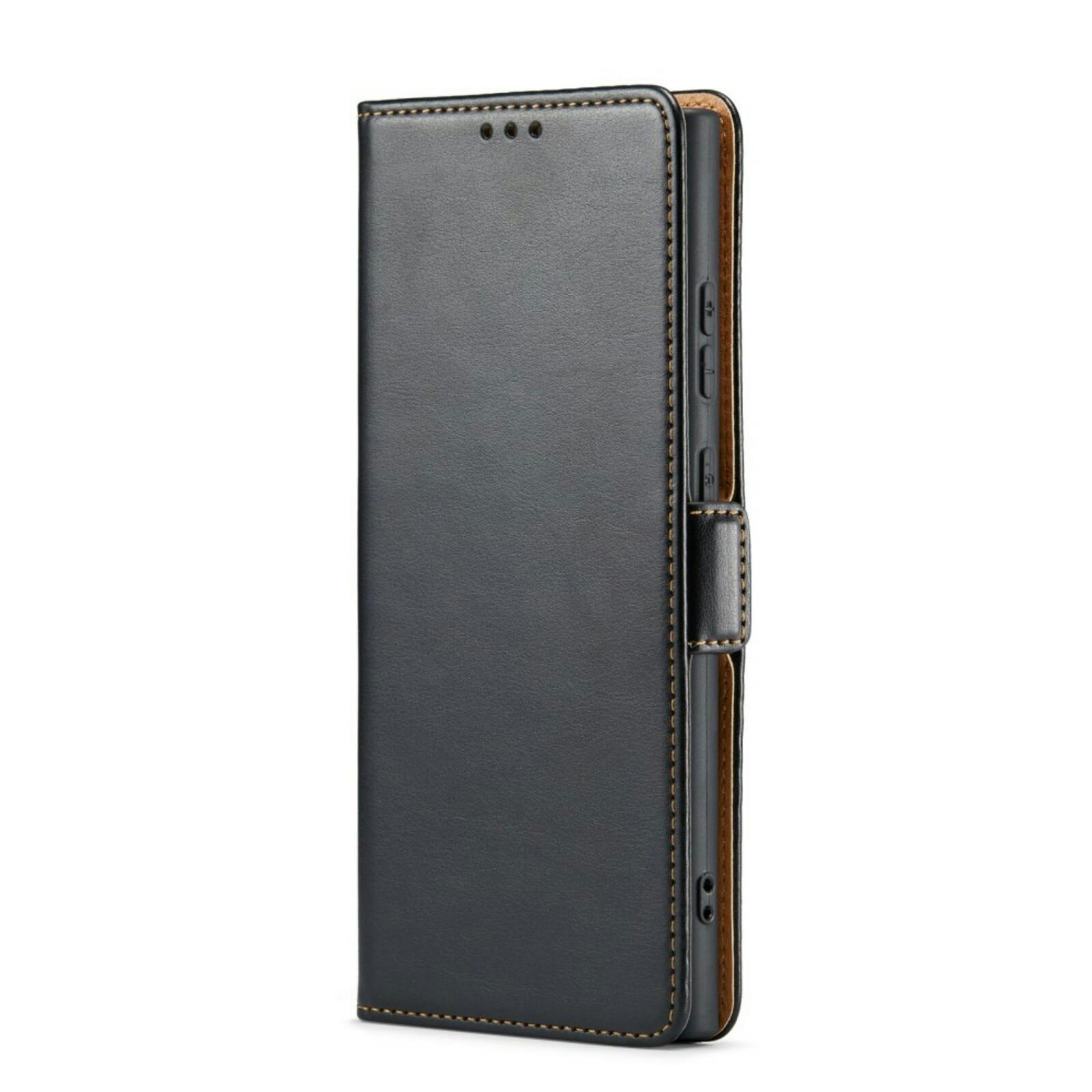 Fierre Shann Samsung Galaxy S24 Ultra Slim Wallet Hoesje Zwart