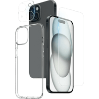 Northjo Apple iPhone 15 All-in-One Protection Pack Transparant