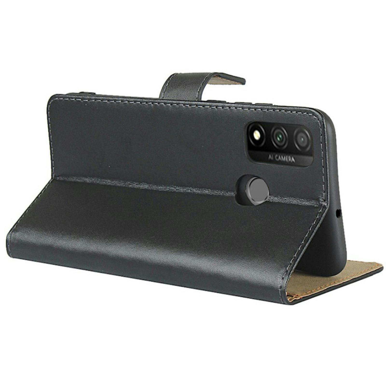 CaseBody Huawei P Smart 2020 Echt Lederen Bookcase Zwart