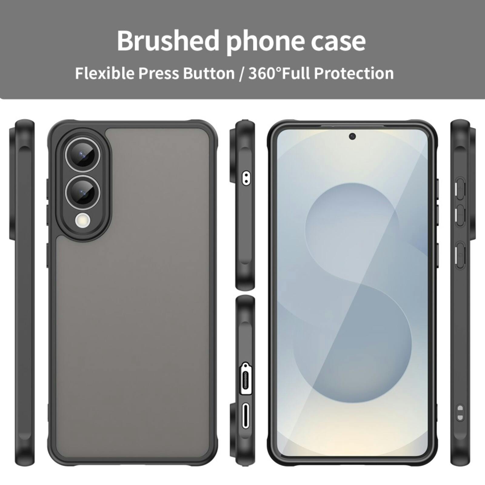 Mocaa Samsung Galaxy S25 Edge Slim Anti-Shock Hoesje Zwart