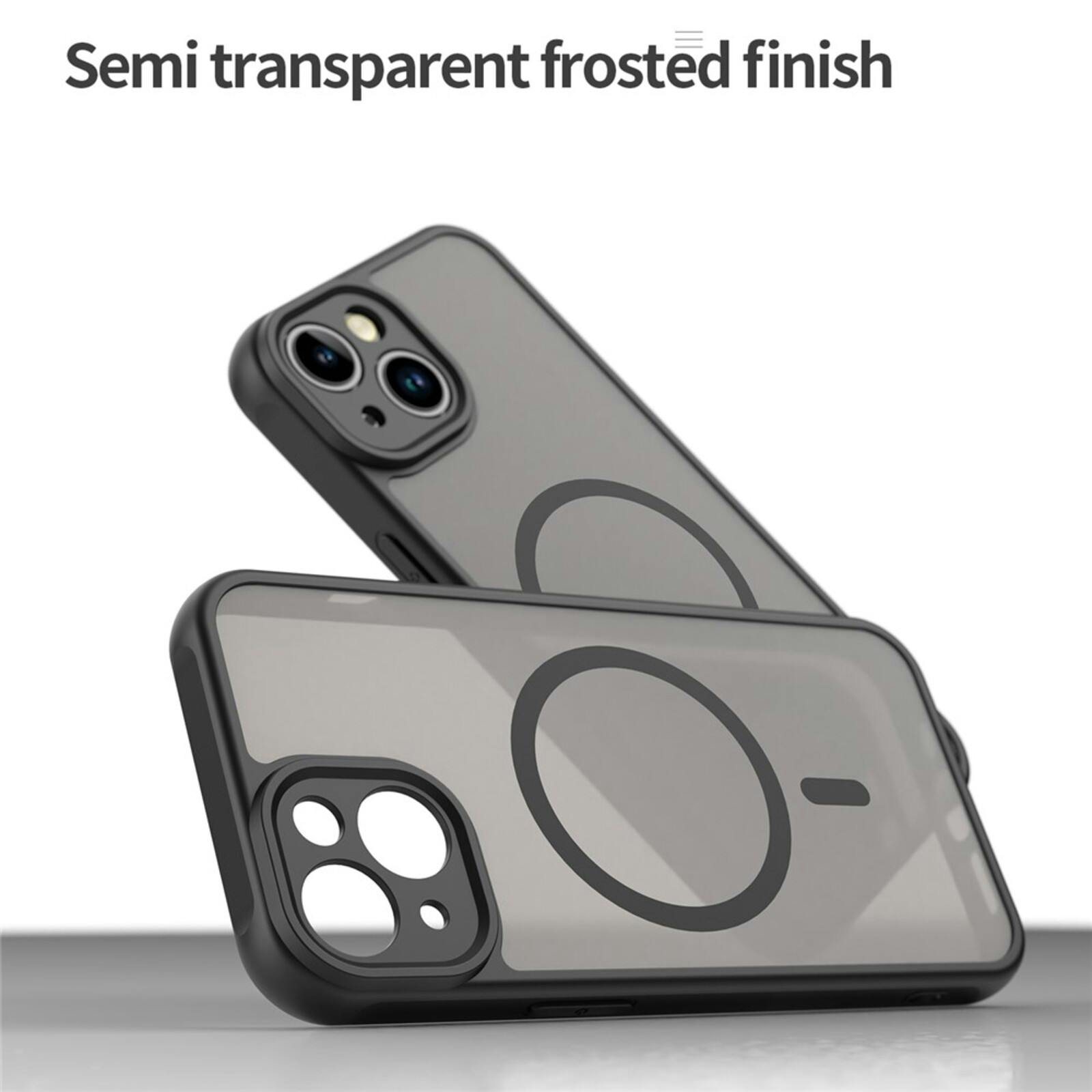 Mocaa Apple iPhone 15 Slim Anti-Shock MagSafe Hoesje Zwart