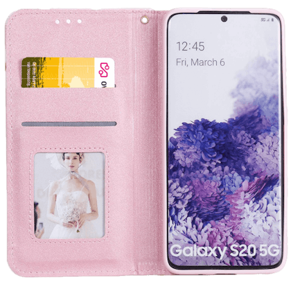 Comfycase Samsung Galaxy S20 Daisy Hoesje Roze