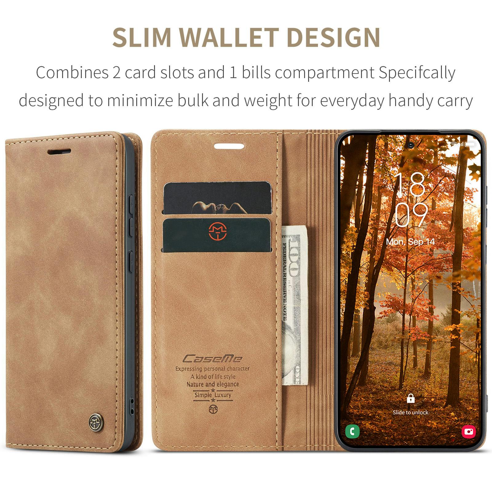 Caseme Samsung Galaxy S26 Plus Business Bookcase Hoesje Bruin