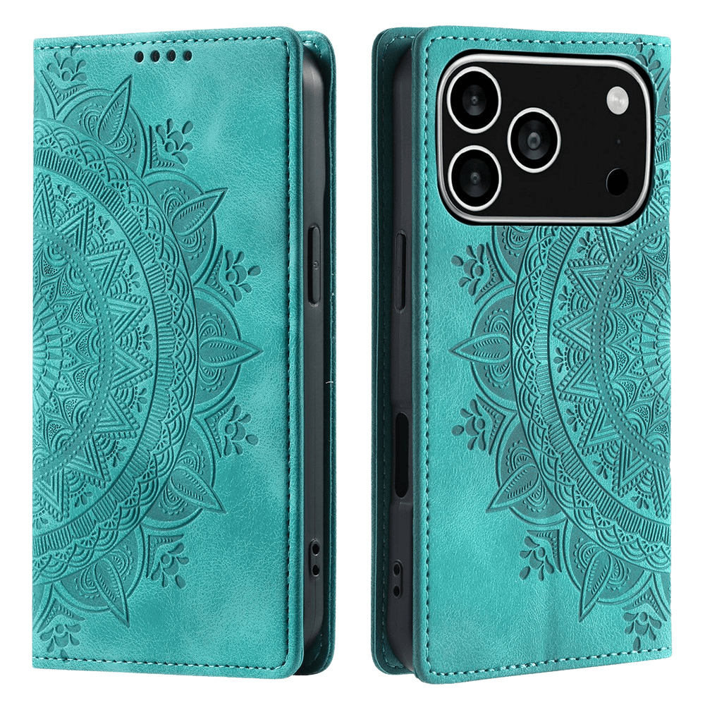 Comfycase Apple iPhone 17 Pro Soft Mandala Bookcase Groen
