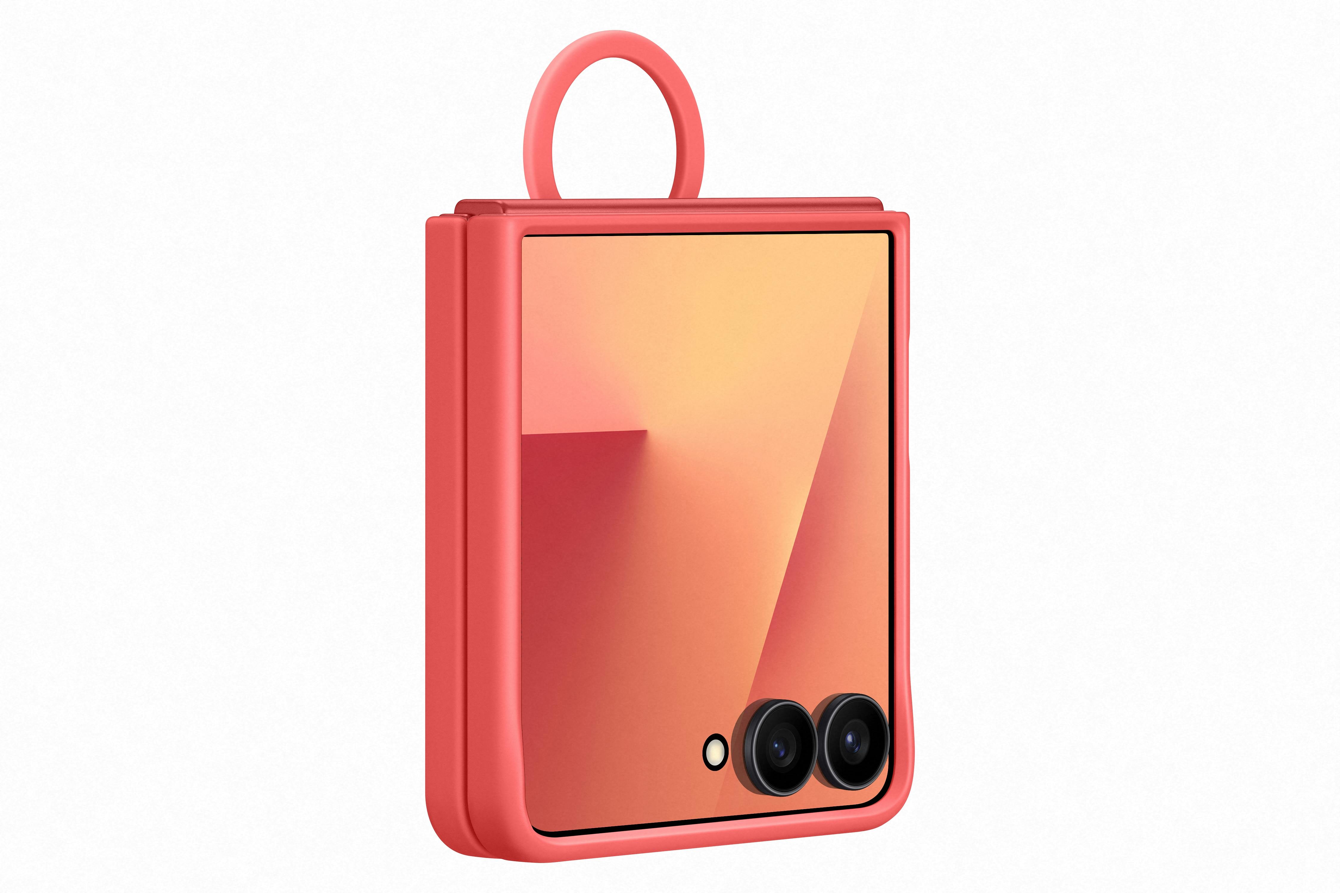 Samsung Galaxy Z Flip7 Siliconen Ring Case Rood