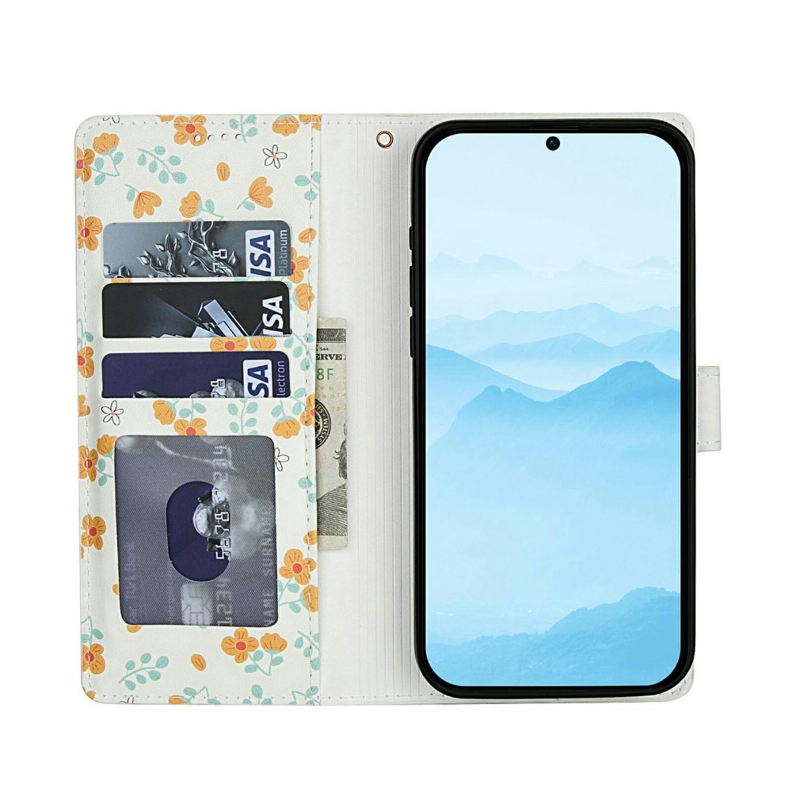 Comfycase Samsung Galaxy S24 / S25 Floral Bookcase Hoesje Bloemen