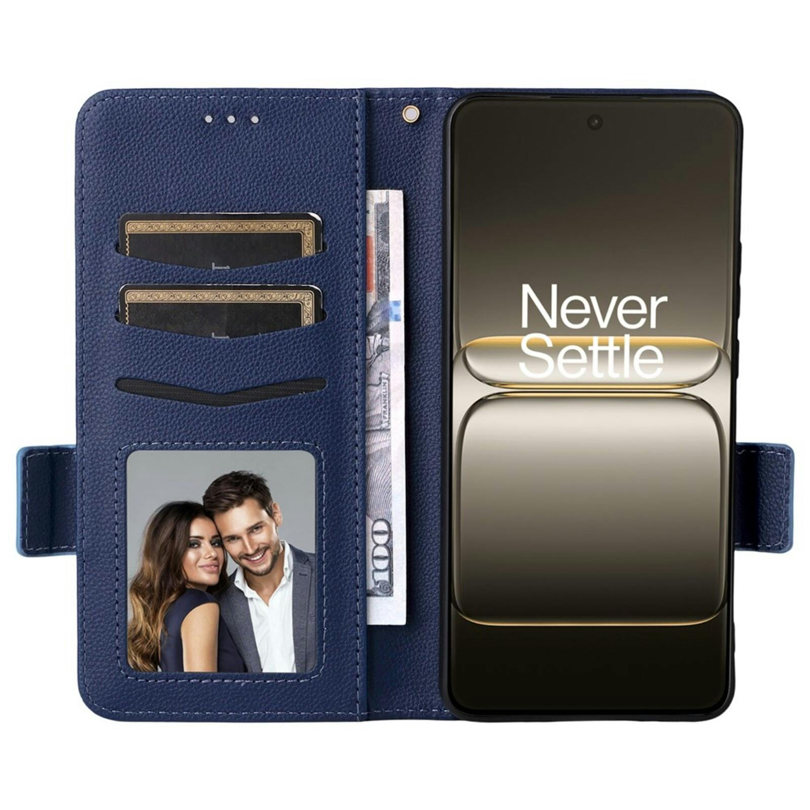 Comfycase OnePlus Nord CE5 Book Case met Koord Donkerblauw