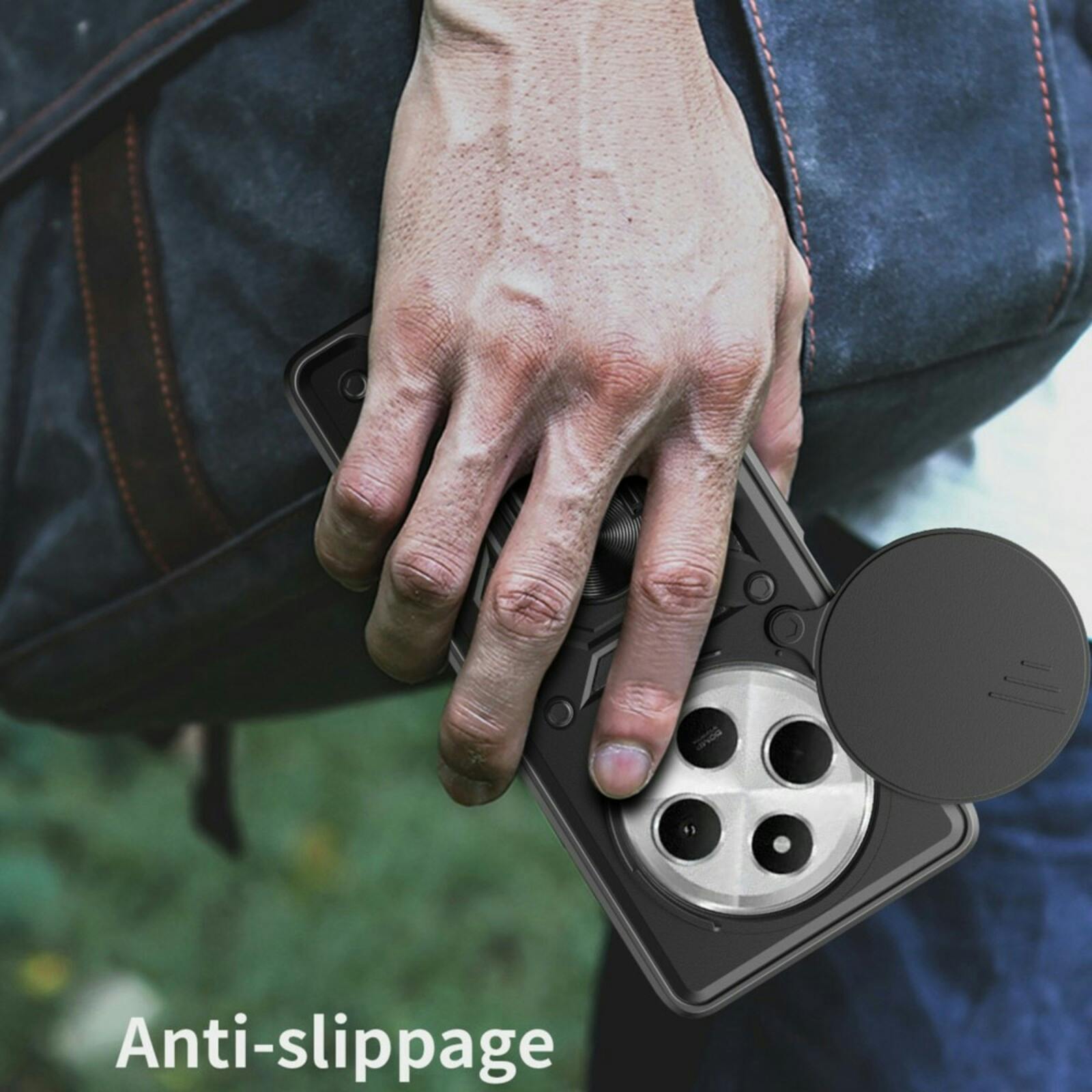 CaseBody Xiaomi Redmi 14C Shield Case met Camera-slider Zwart