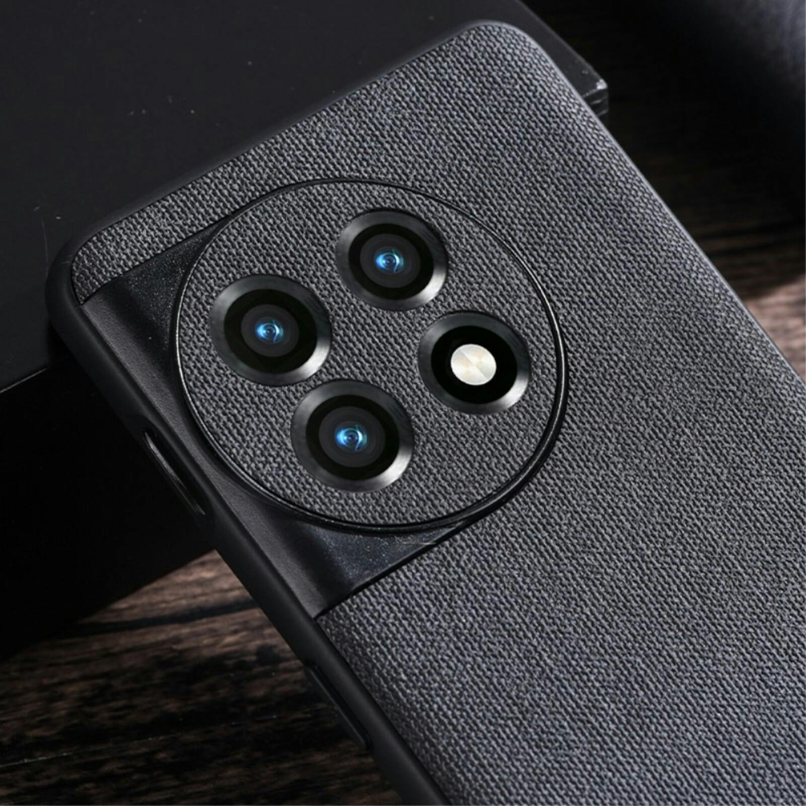 Comfycase OnePlus 11 Canvas Skin Back Cover Zwart