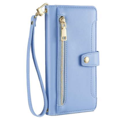 Comfycase iPhone 13 Wallet Hoesje met Halskoord Blauw