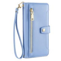 Comfycase iPhone 13 Wallet Hoesje met Halskoord Blauw