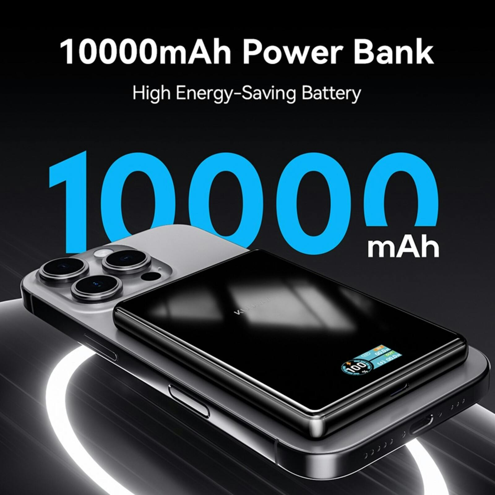 Kuulaa Sleek Display MagSafe Powerbank 10.000mAh Zwart