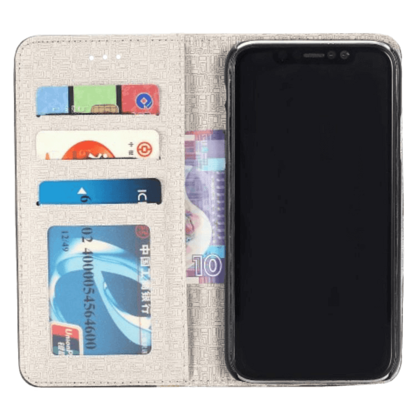 TwoTone iPhone Xs Max WoodWood Bookcase Zwart