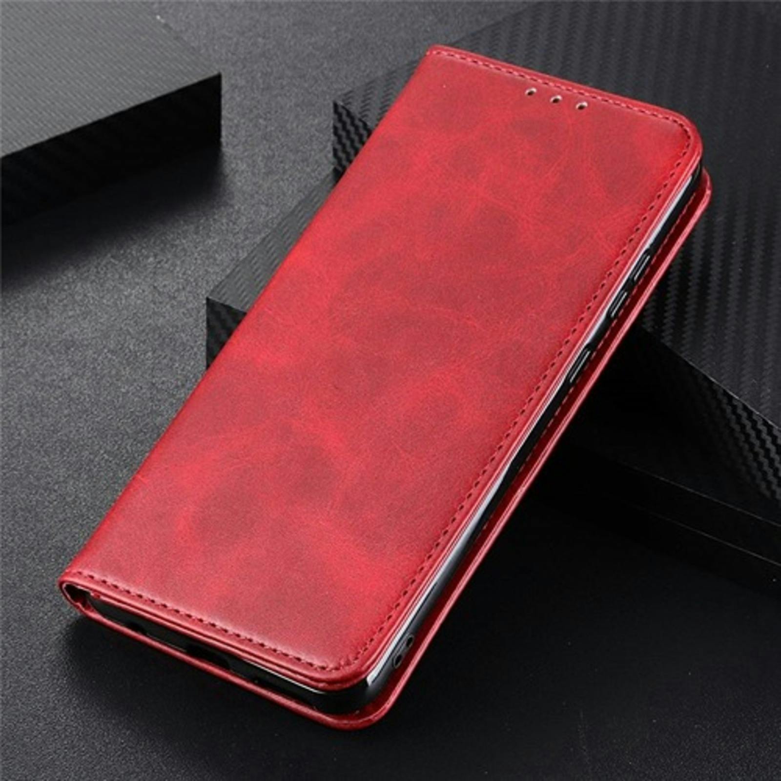 CaseBody Samsung S24 Plus / S25 Plus Real Leather Wallet Hoesje Rood