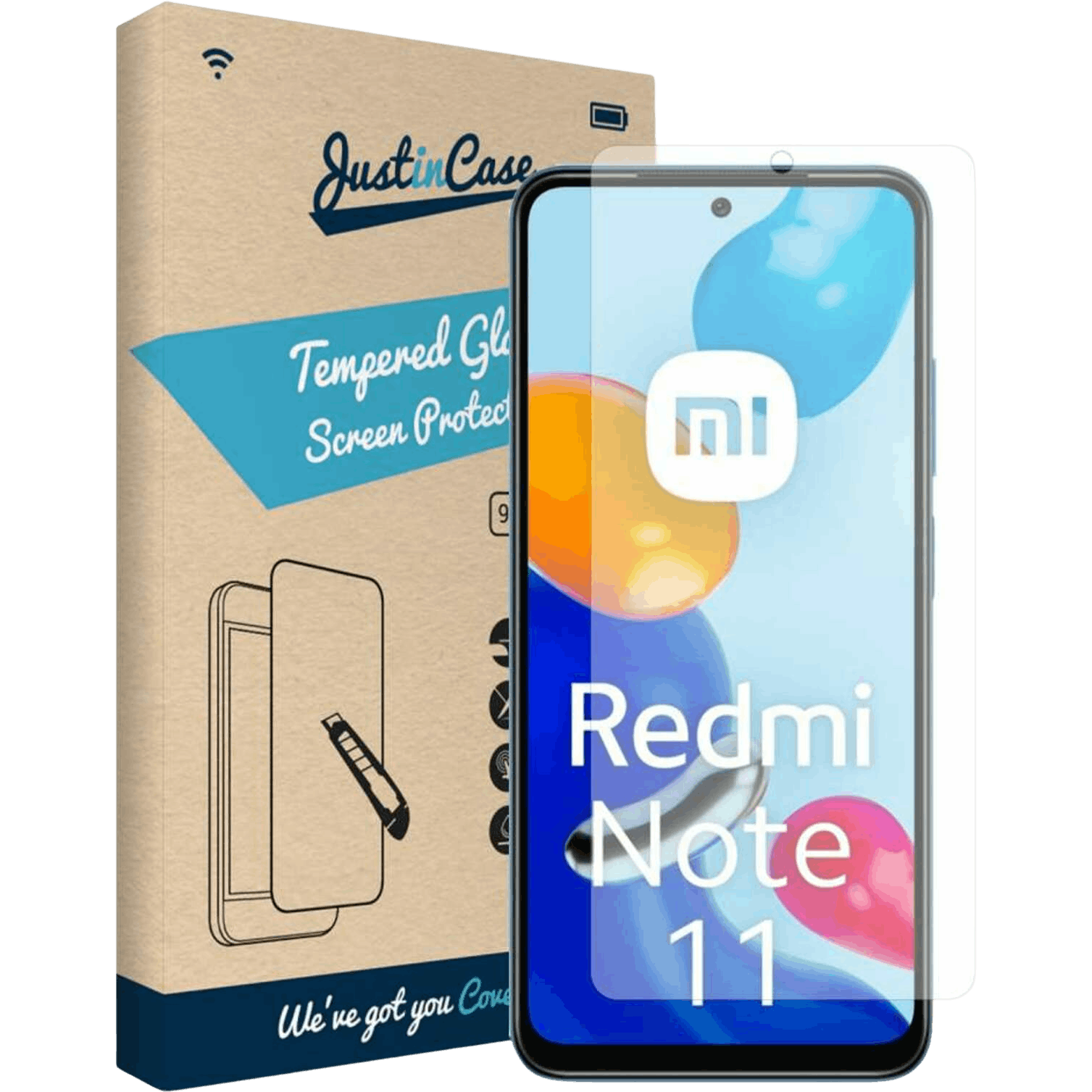 Just in Case Xiaomi Redmi Note 11S Gehard Glas Screenprotector