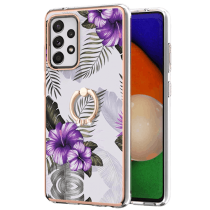 CaseBody Samsung Galaxy A52(s) Floral Case met Ringhouder Meerkleurig