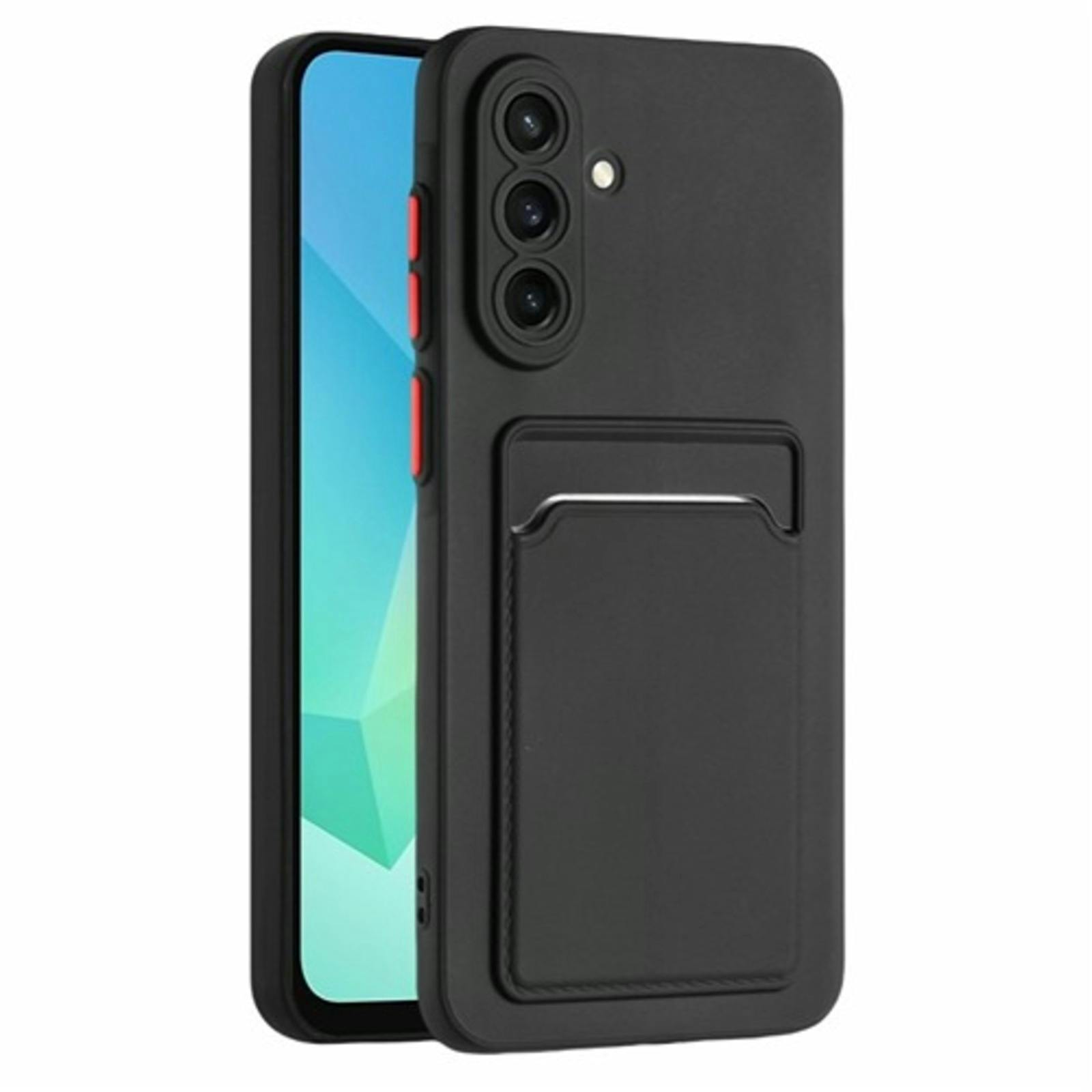 CaseBody Samsung Galaxy A56 Telefoonhoesje met Kaarthouder Zwart