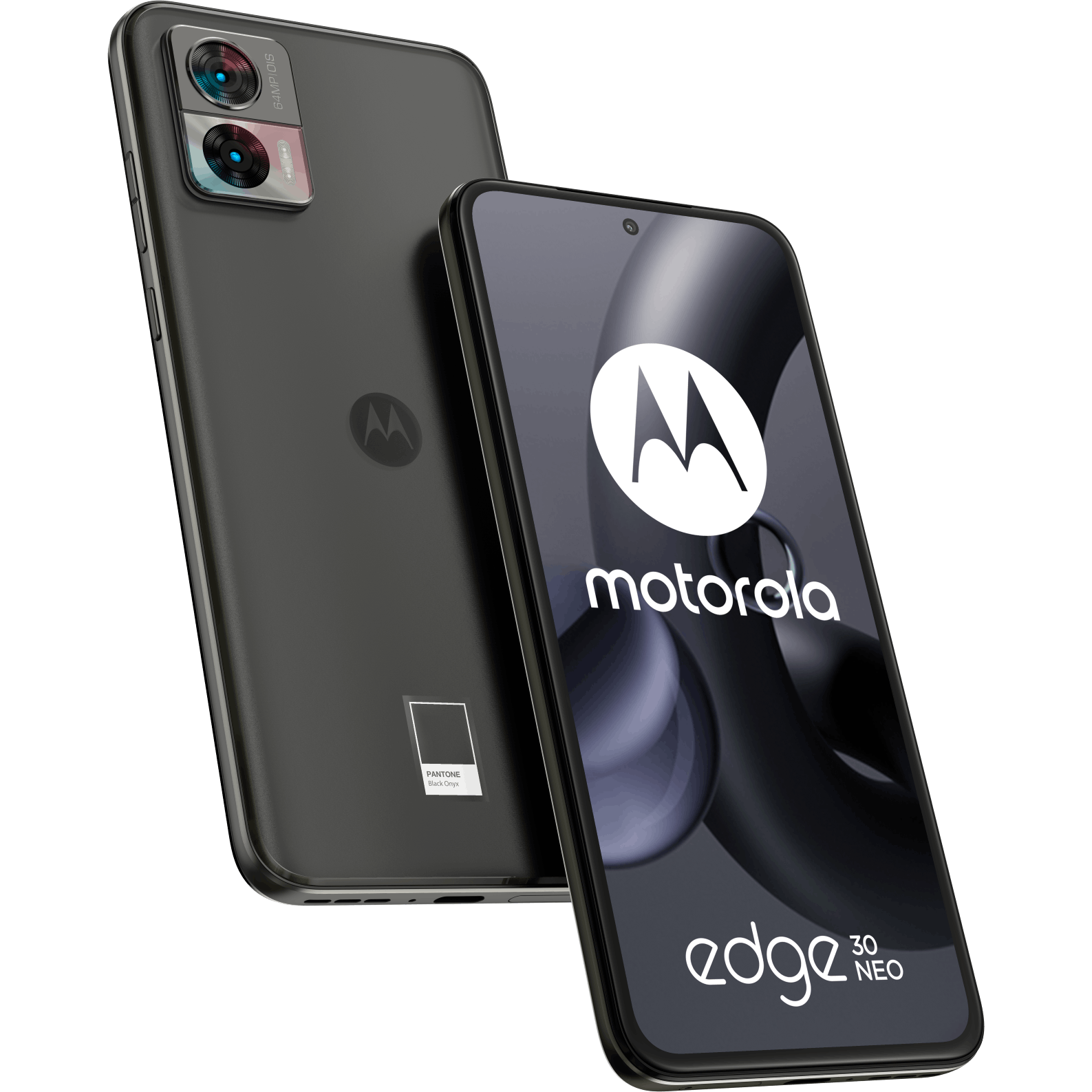 Motorola Edge 30 Neo Black Onyx - Voorkant & achterkant