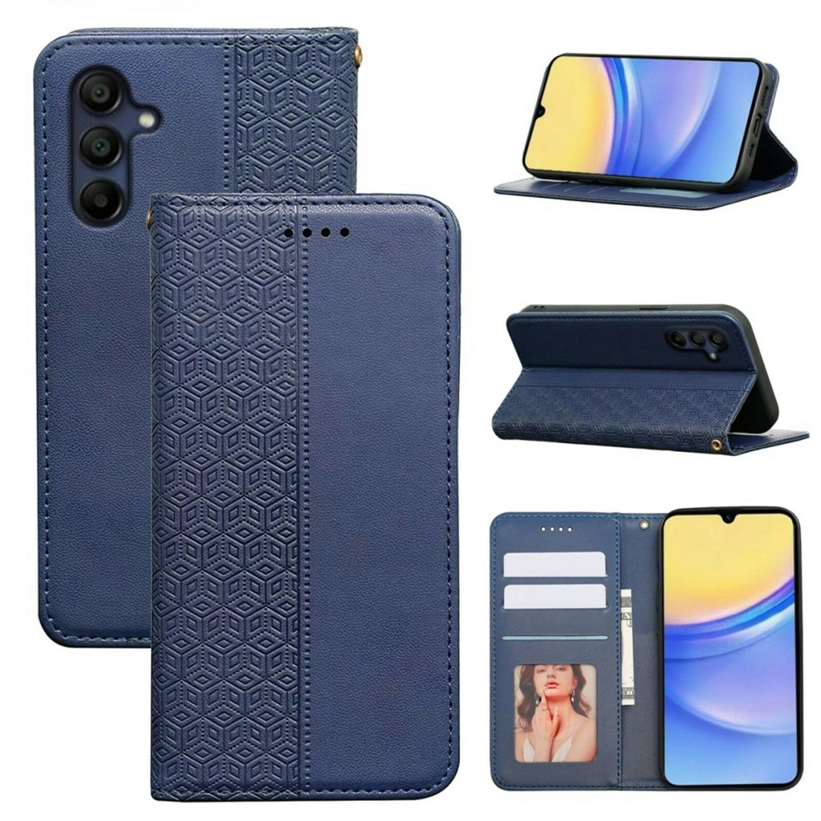 TwoTone Samsung Galaxy A16 Slim Magnetic Bookcase Blauw