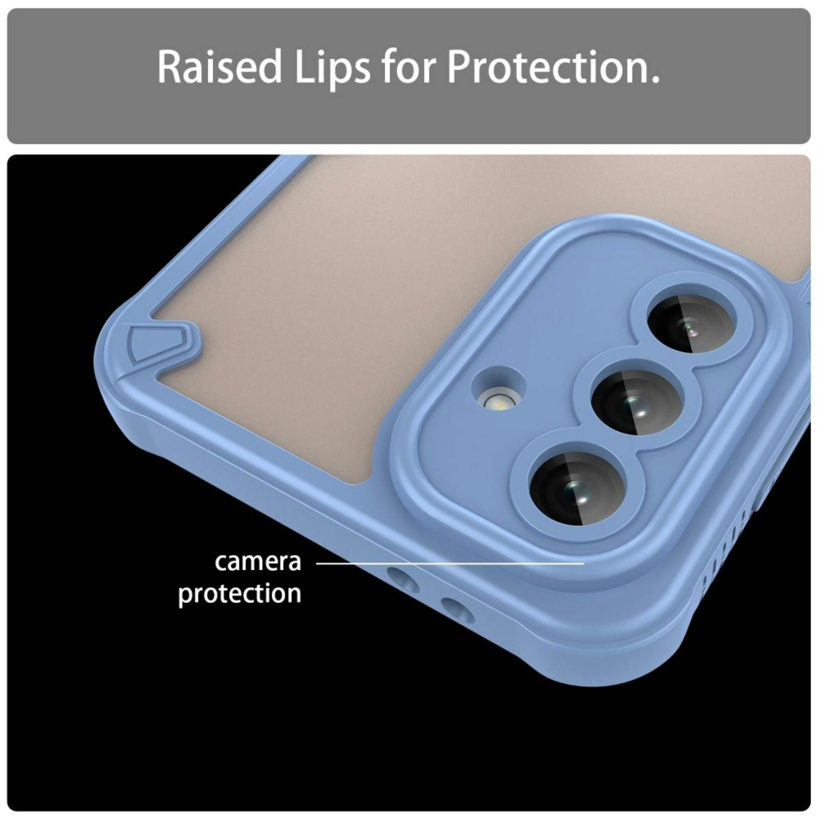 Mocaa Samsung Galaxy A56 Lichtgewicht Rugged Beschermhoesje Blauw