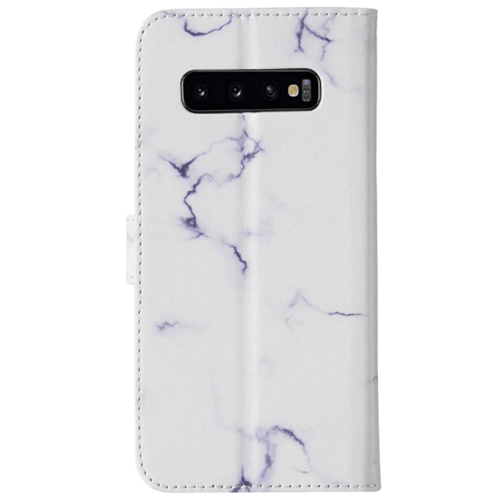 Comfycase Samsung Galaxy S10 Plus Marmer Bookcase Hoesje Wit