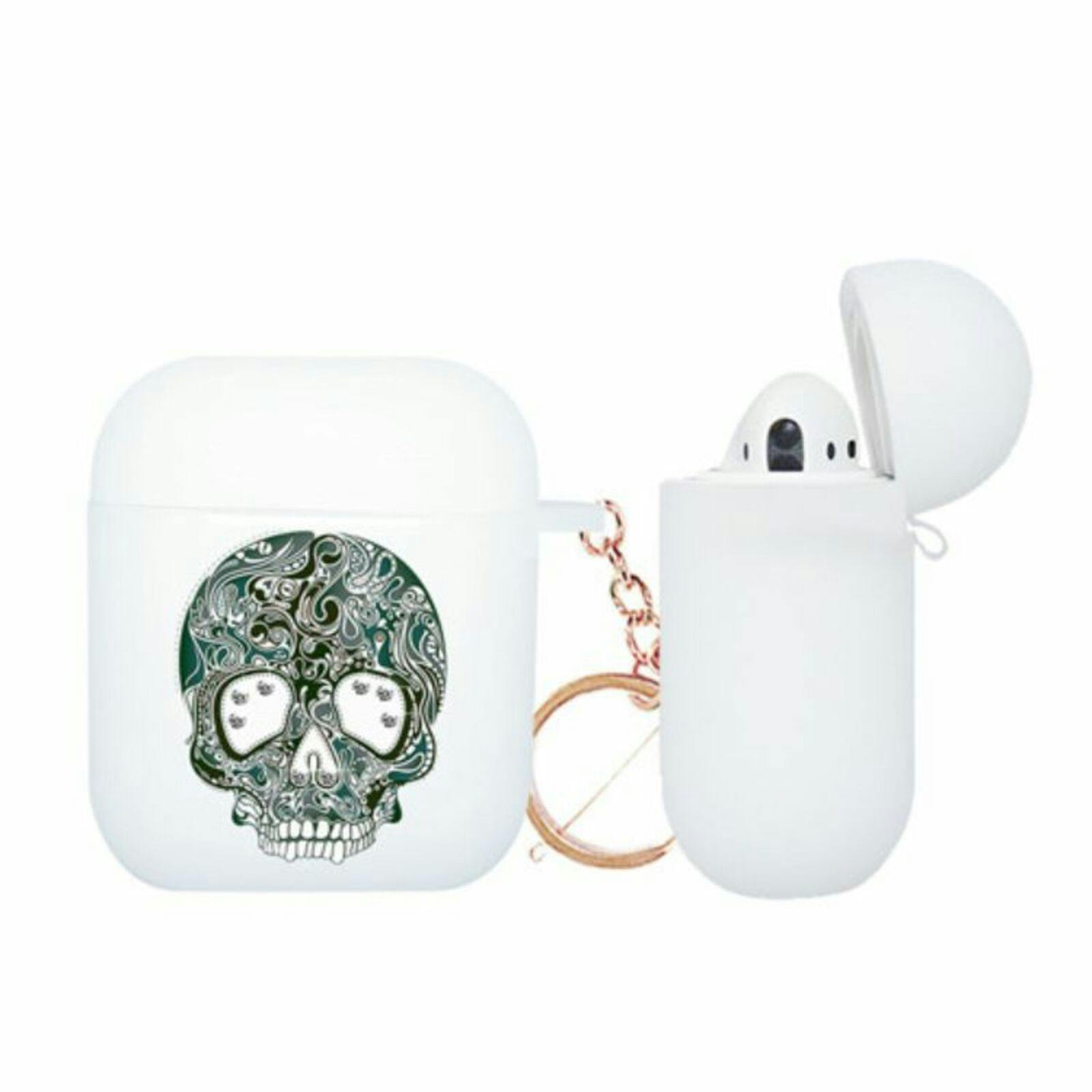 NXE Strass Series AirPods 1/2 Hoesje Skull II Transparant