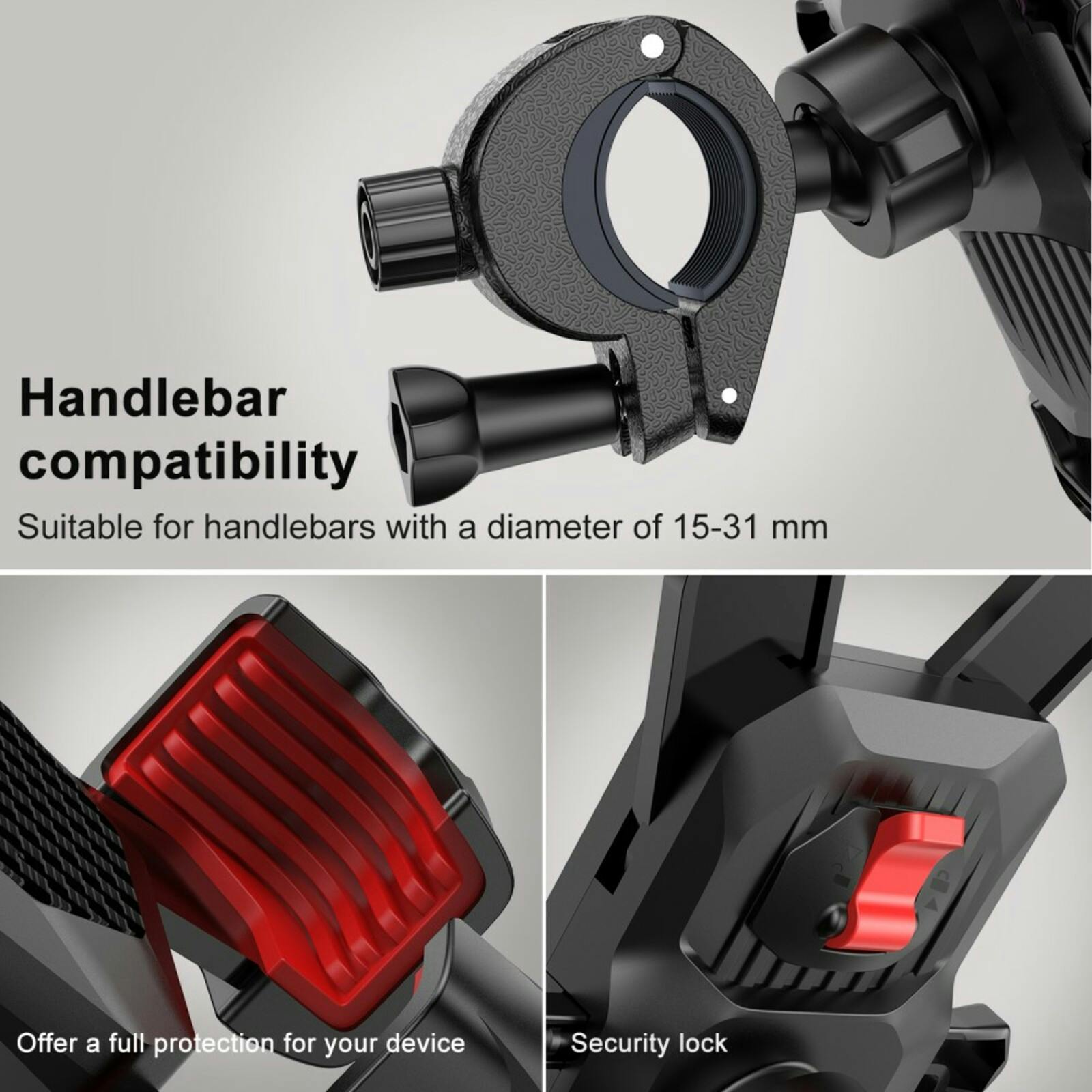 Joyroom Extra Stevige Fietshouder Zwart