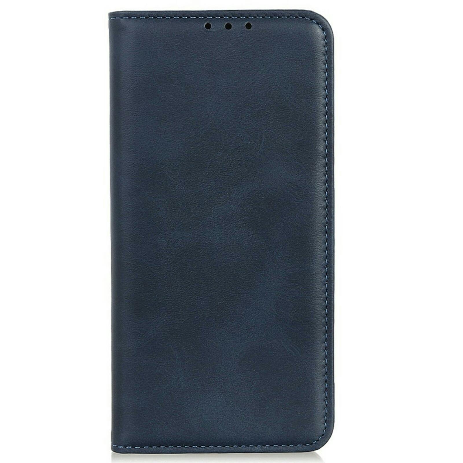 CaseBody Apple iPhone 17 Real Leather Wallet Hoesje Blauw