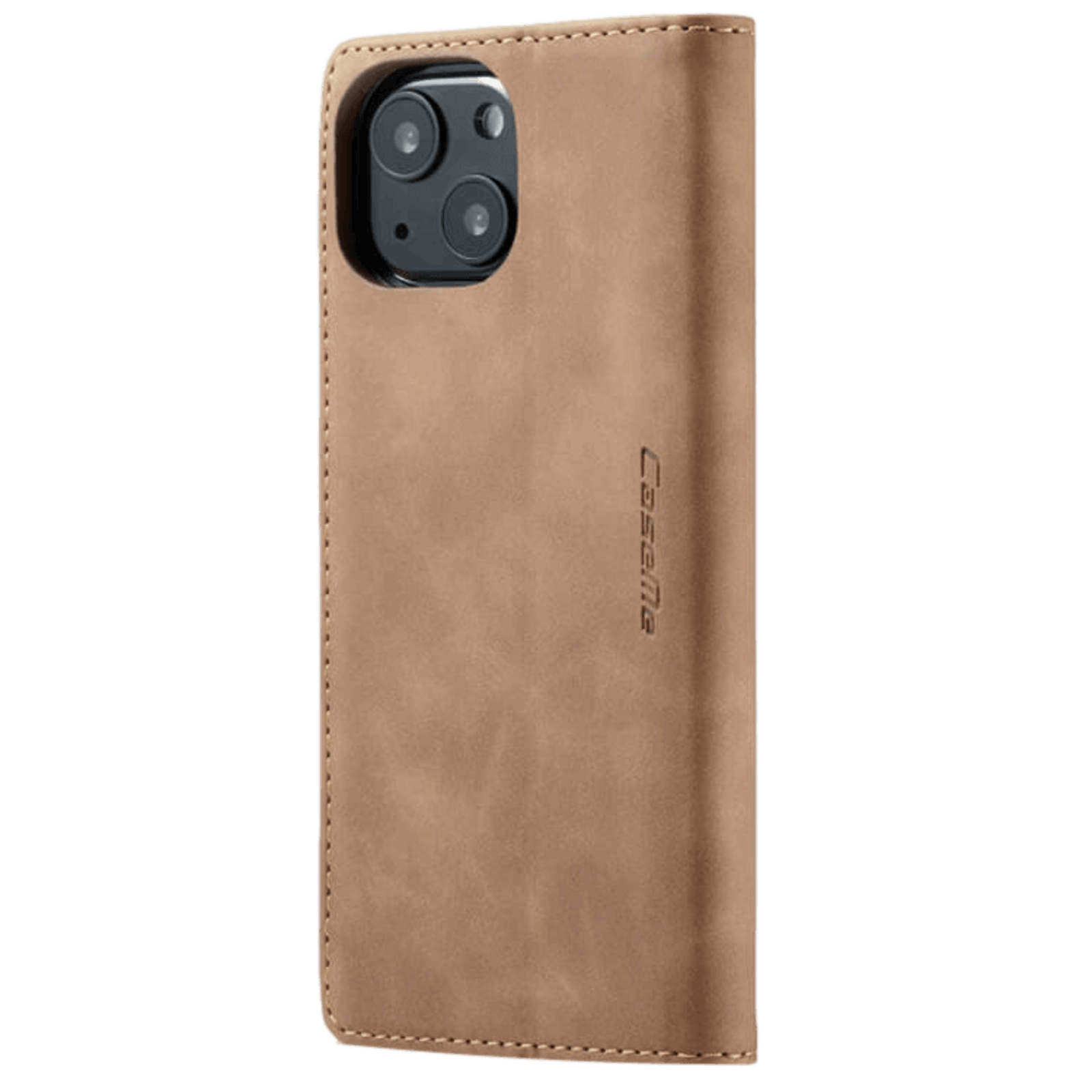 Caseme iPhone 13 Business Wallet Bookcase Hoesje Bruin