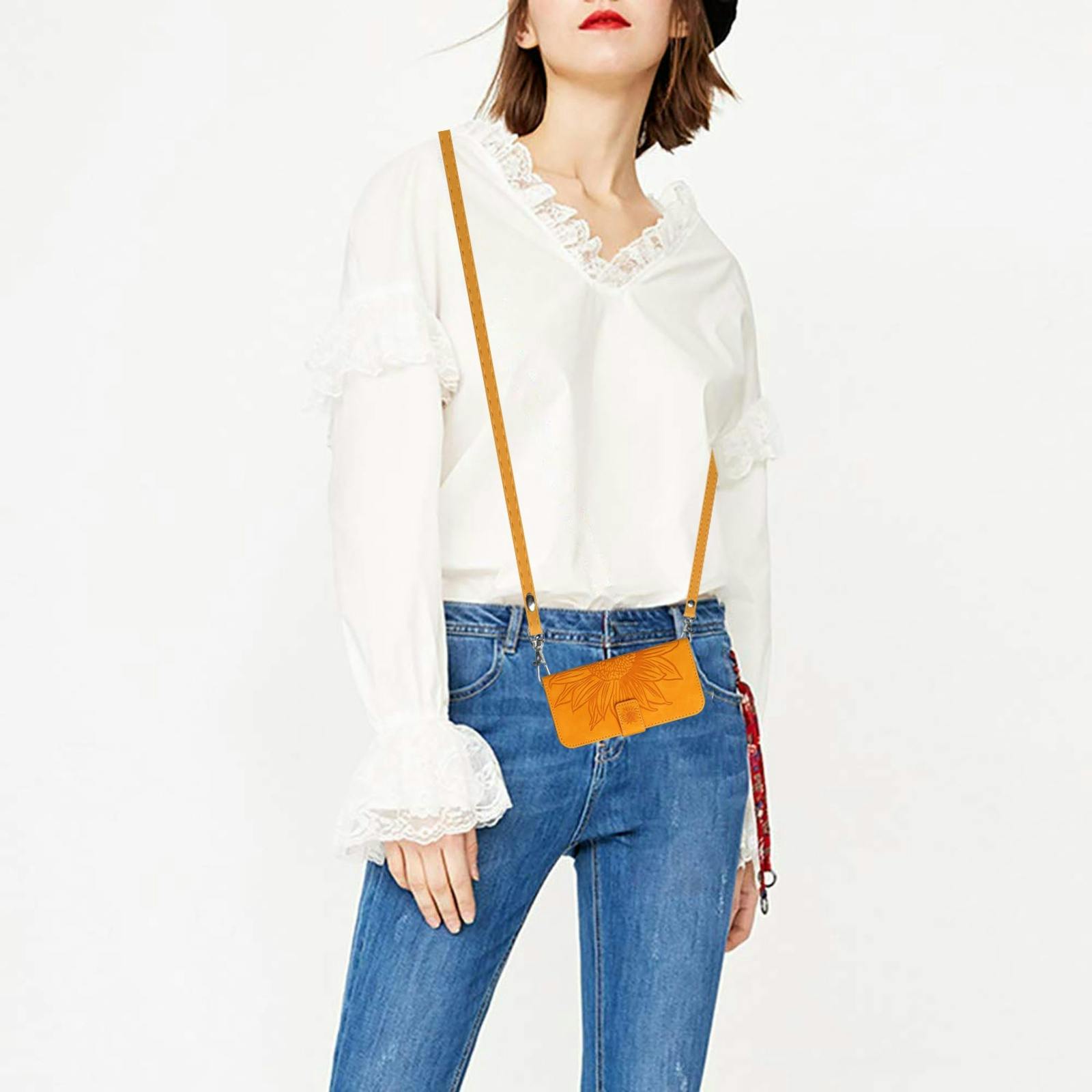 Mocaa Samsung Galaxy S25 FE Sunflower Bookcase met Koord Geel