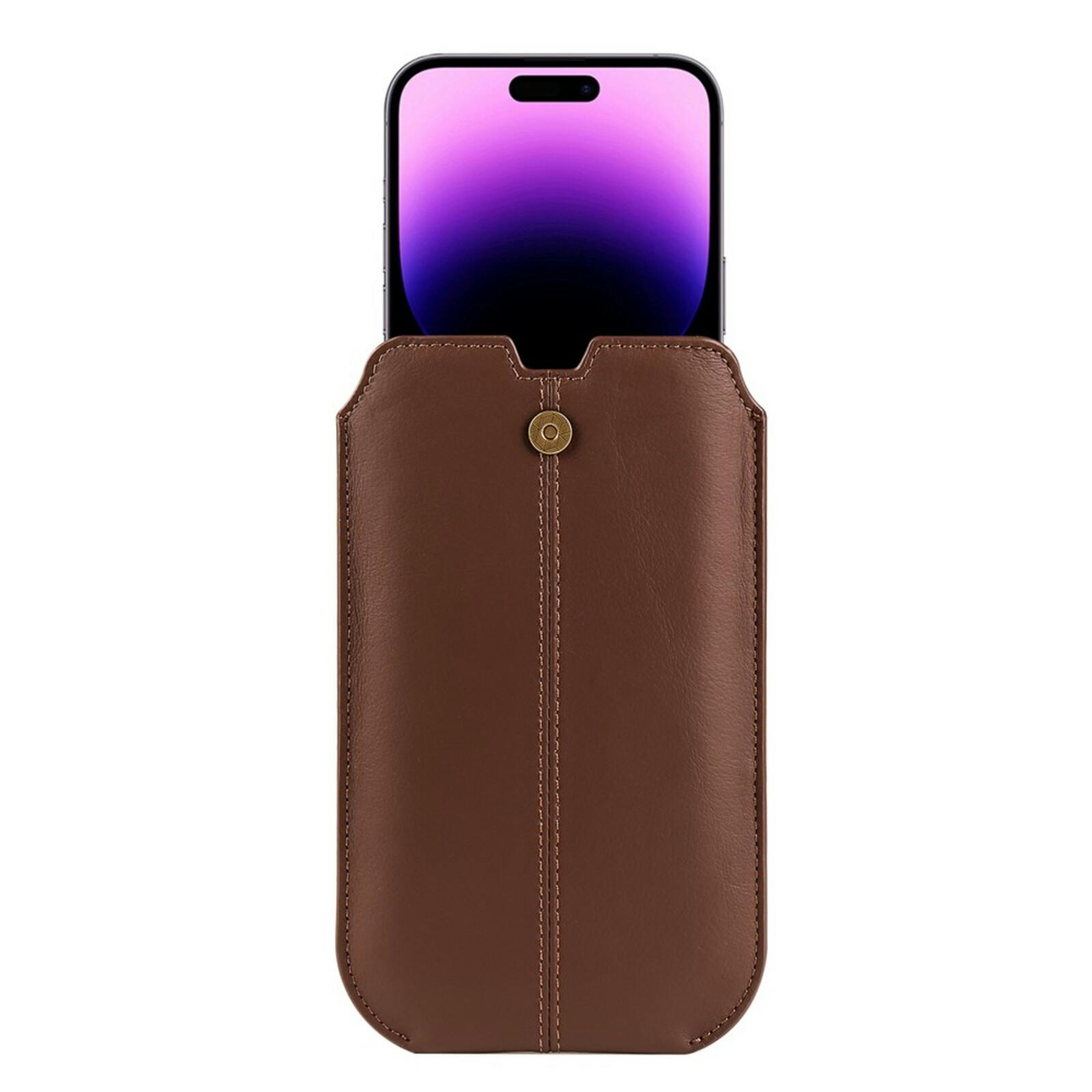 Comfycase Echt Lederen Opberghoesje Bruin L