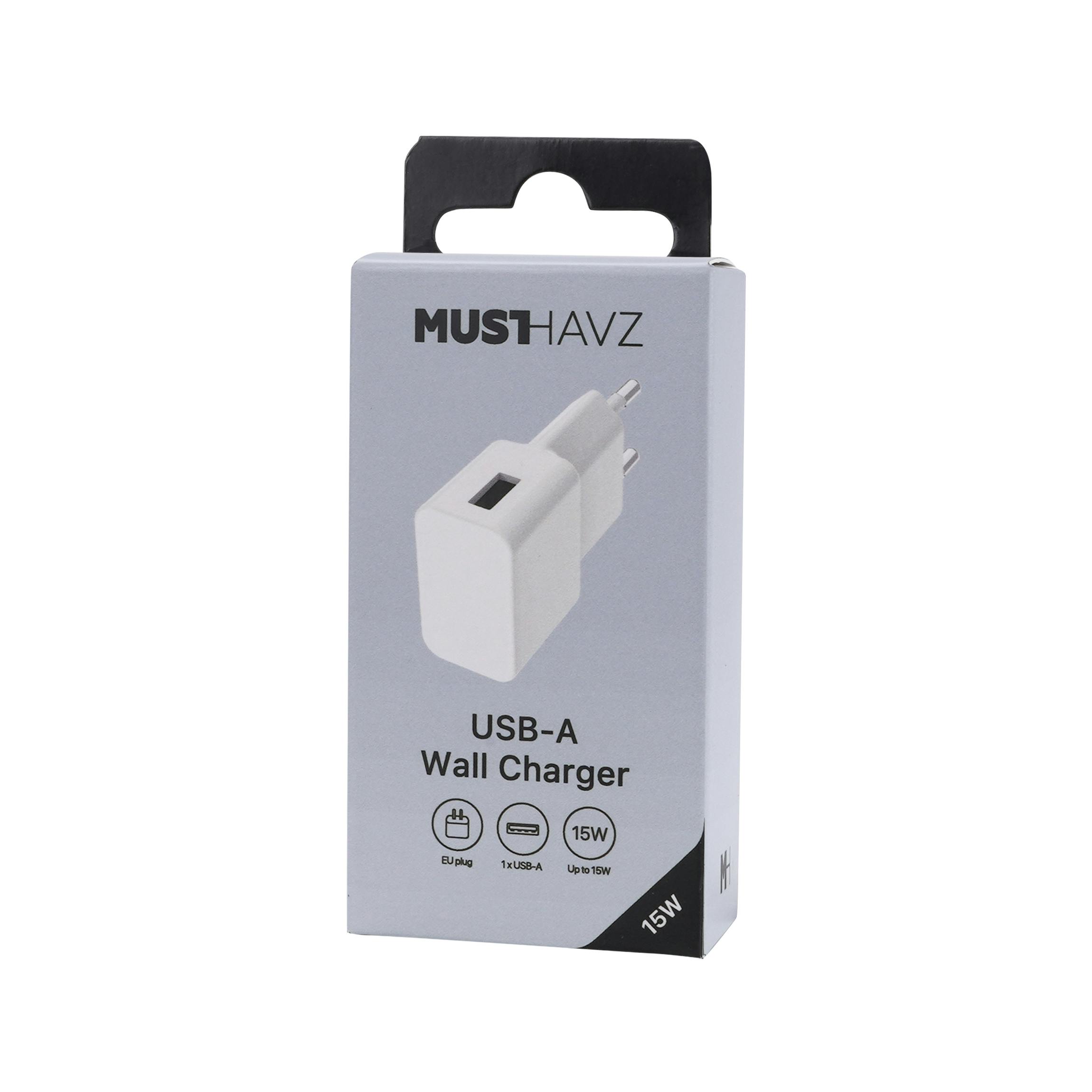 Musthavz to Go Easy USB-A Oplader 15W Wit