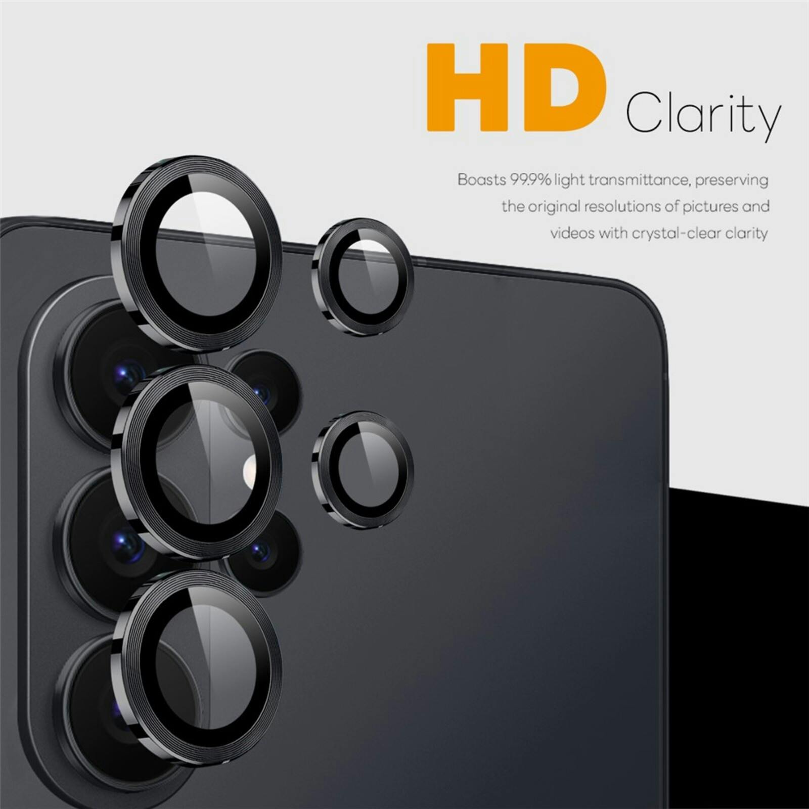 Northjo Samsung Galaxy S26 Ultra Camera Protector Rings Zwart