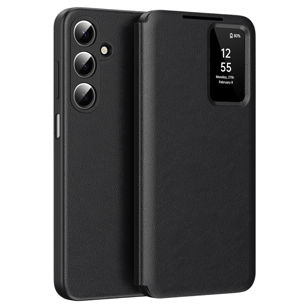 CaseBody Samsung Galaxy A17 Smart Cover Zwart