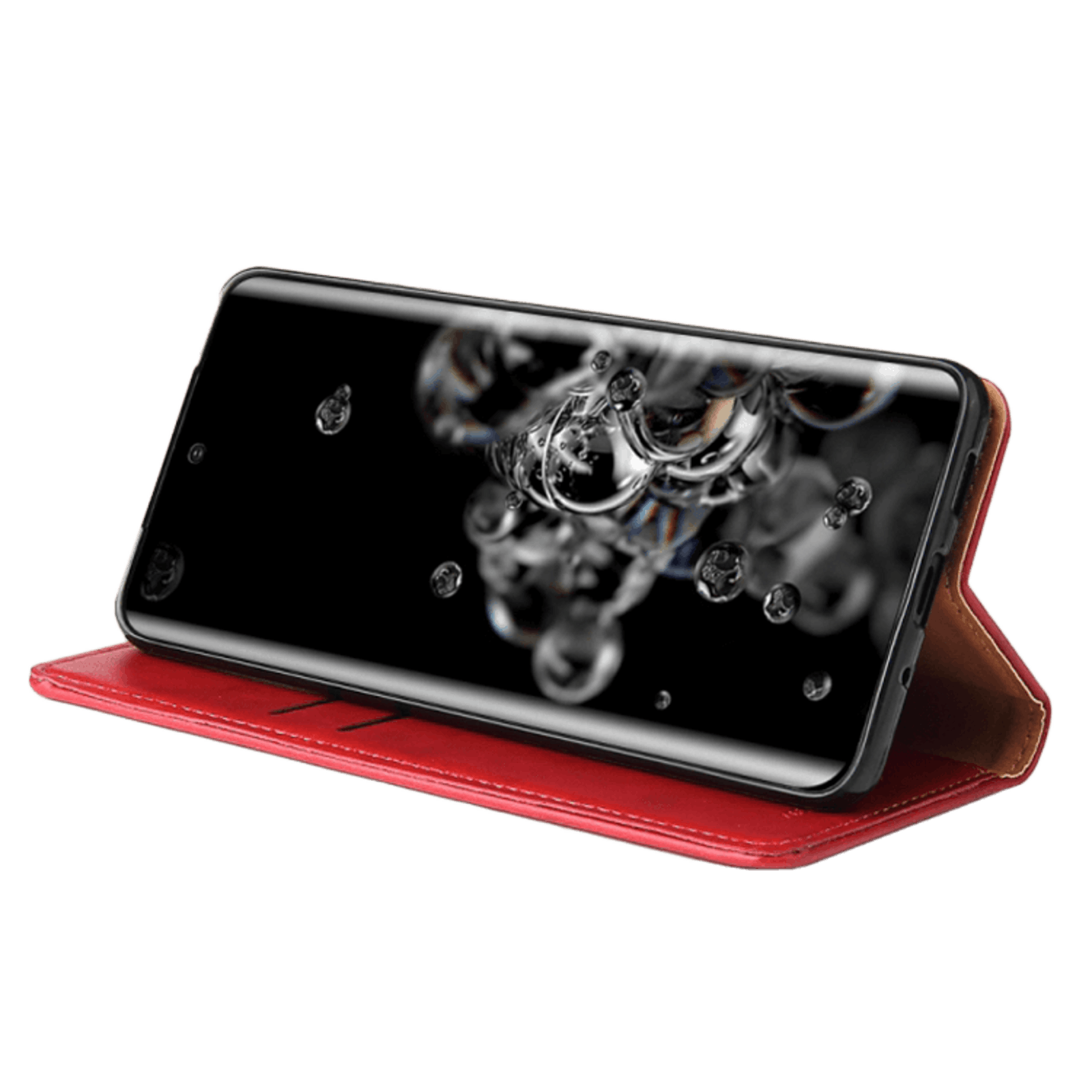 Fierre Shann Samsung Galaxy S20 Ultra Slim Wallet Hoesje Rood