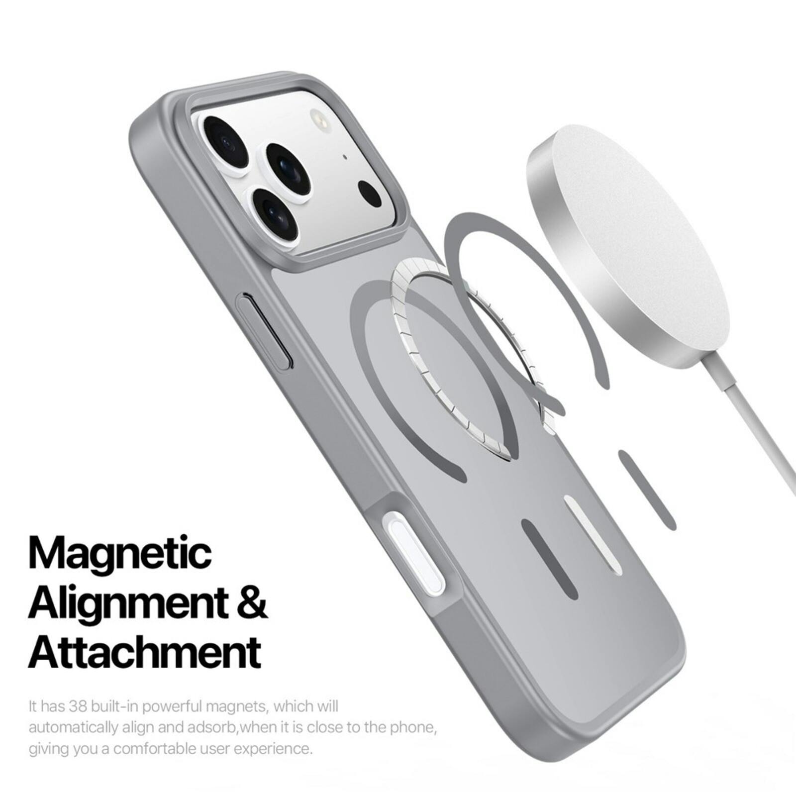 DUX DUCIS iPhone 17 Pro Mat Yind MagSafe Hoesje Grijs