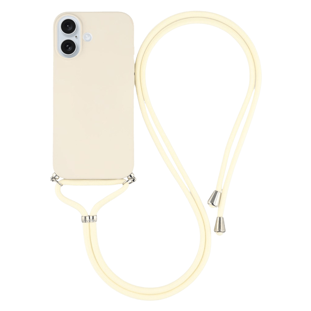 Mocaa Apple iPhone 17 Hoesje met Koord Wit